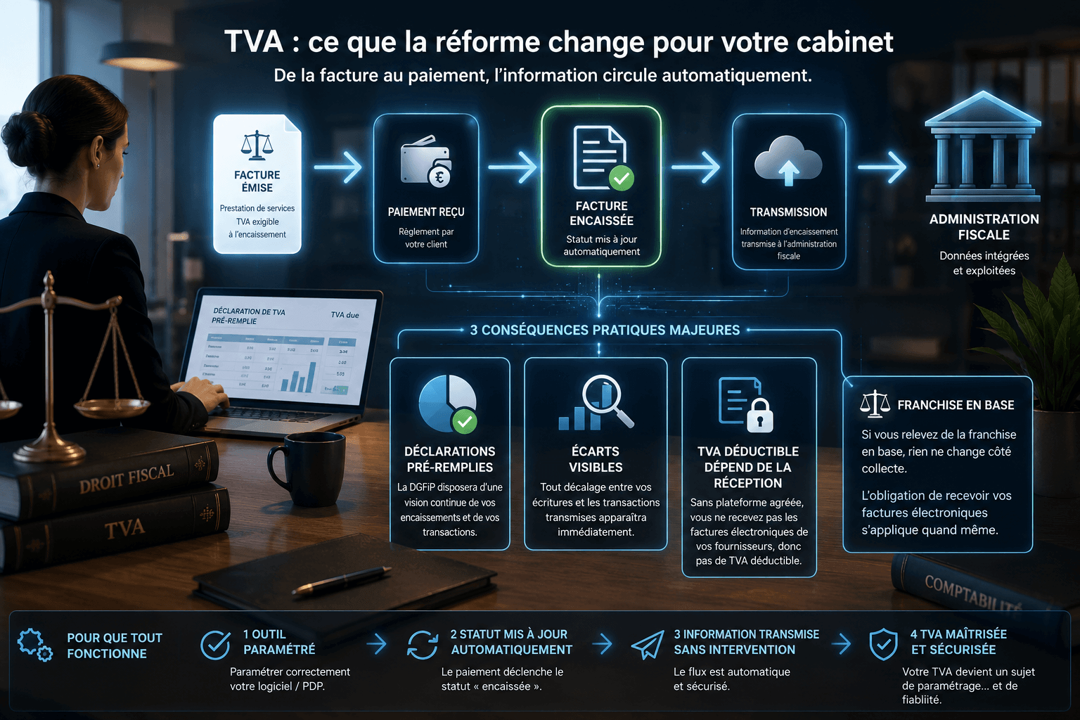 La facturation électronique fait ainsi de votre TVA un sujet de paramétrage