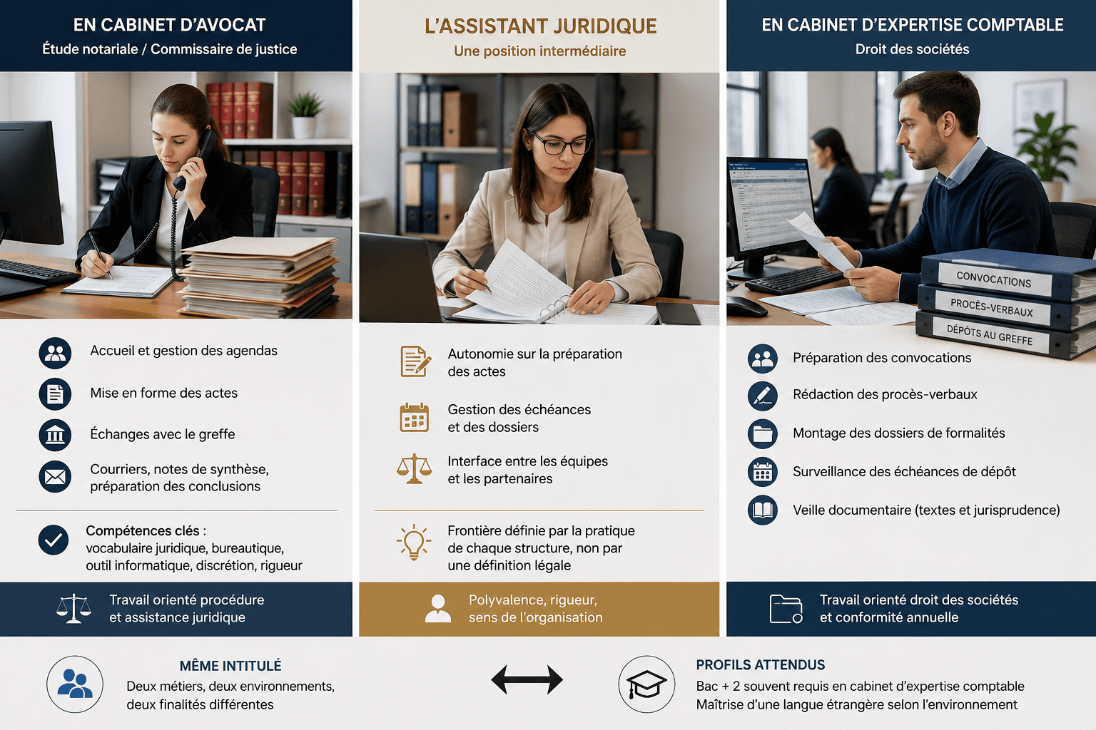 Secrétaire juridique : un intitulé, deux métiers distincts